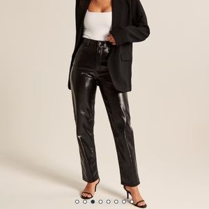 90 straight high-rise, leather pants